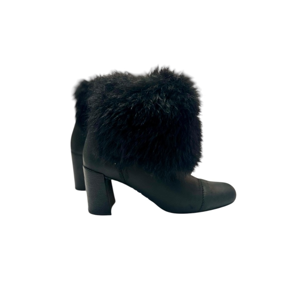 🚨𝐂𝐋𝐄𝐀𝐑𝐎𝐔𝐓 𝐒𝐀𝐋𝐄🚨𝐏𝐄𝐃𝐑𝐎 𝐆𝐀𝐑𝐂𝐈𝐀 Black leather Fur booties